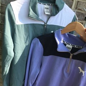 PINK VICTORIA SECRET HALF SWEATSHIRT 2 FOR 1 PRICE